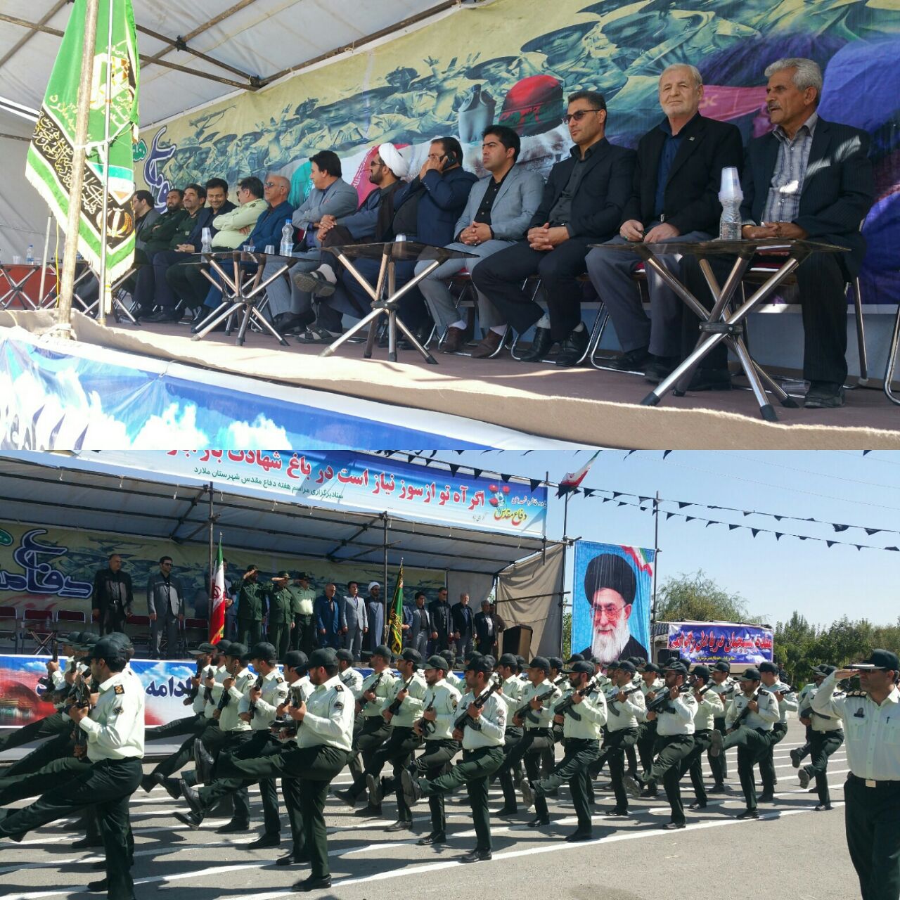 رژه نیروهای مسلح با حضور «پدران شهدا» شهرستان ملارد برگزار شد