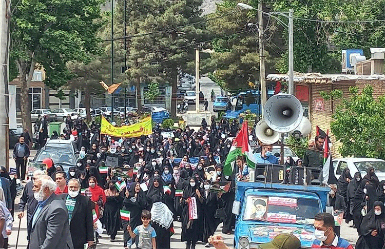 گزارشی از راهپیمایی مردم شهید پرور استان اصفهان در قدس 1401